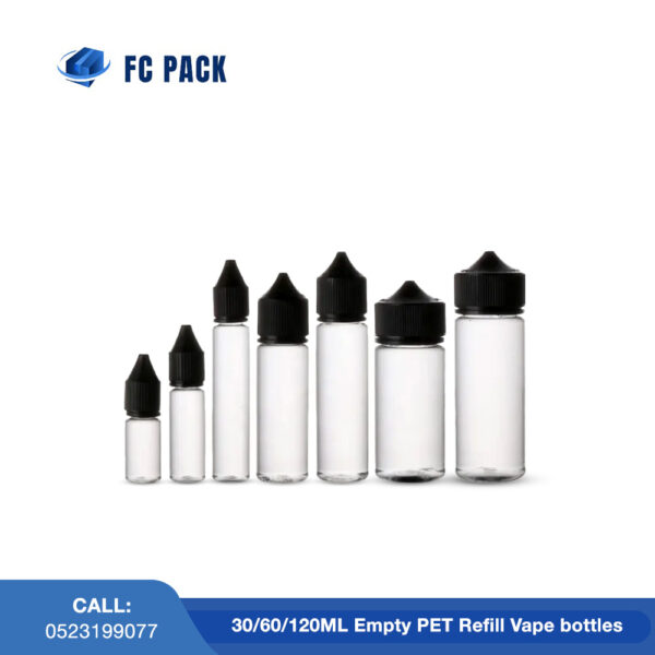 30/60/120ML Empty PET Refill Vape bottles in Dubai